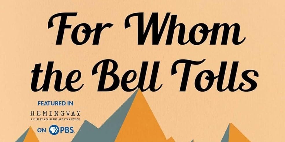 For Whom the Bell Tolls by Ernest Hemingway Book Cover