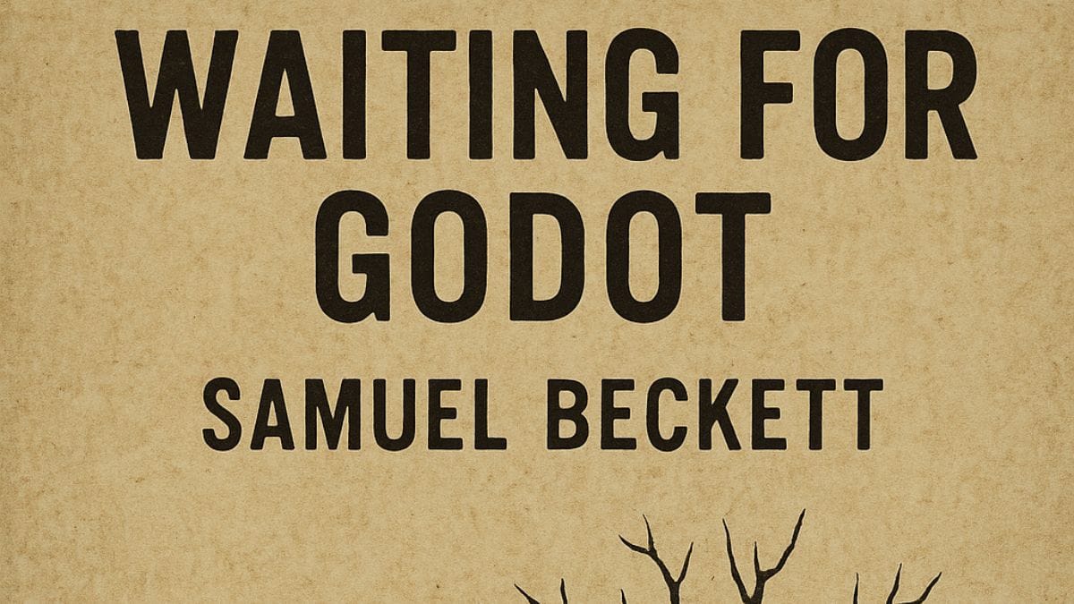 Waiting for Godot by Samuel Beckett conceptual book cover
