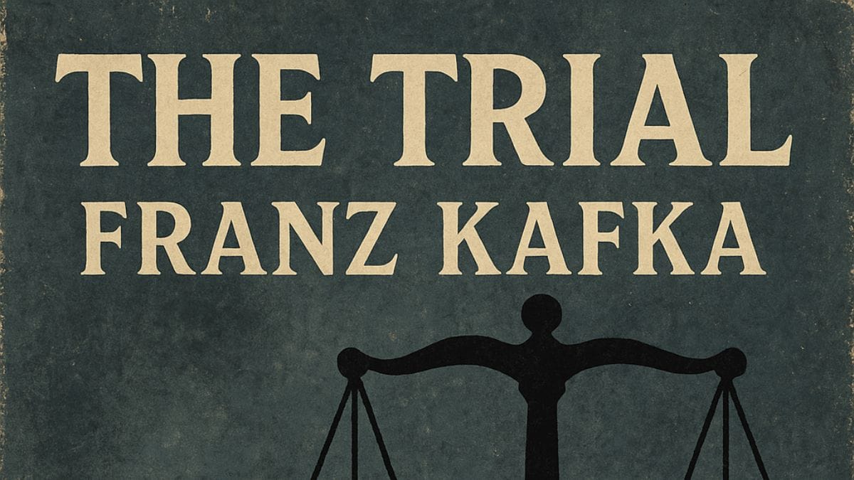 The Trial by Franz Kafka conceptual book cover
