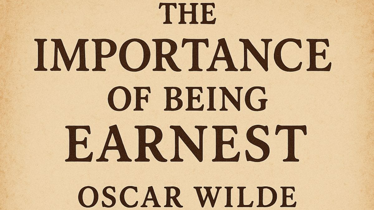 The Importance of Being Earnest by Oscar Wilde conceptual book cover