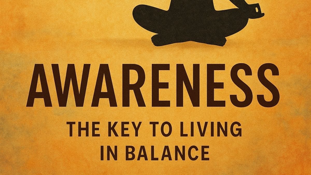Awareness: The Key to Living in Balance by Osho conceptual book cover