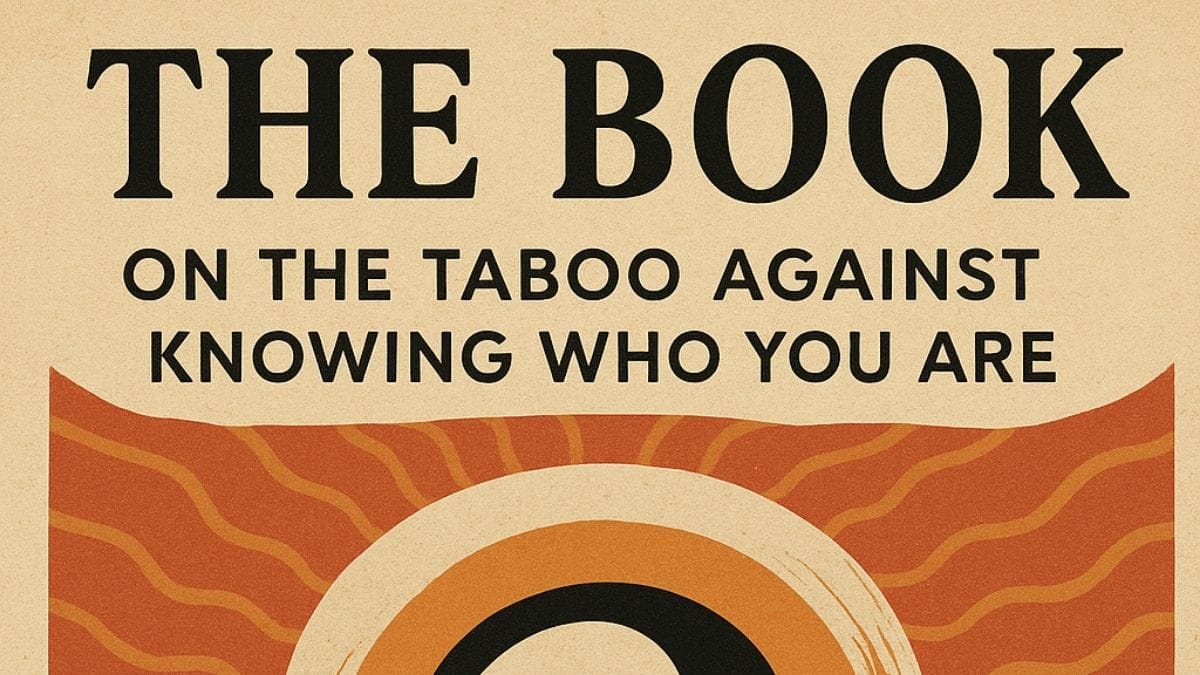 The Book: On the Taboo Against Knowing Who You Are by Alan Watts conceptual book cover