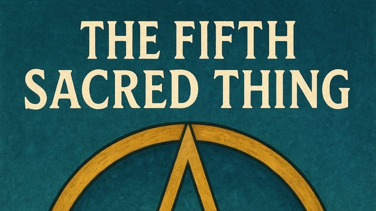 The Fifth Sacred Thing by Starhawk conceptual book cover