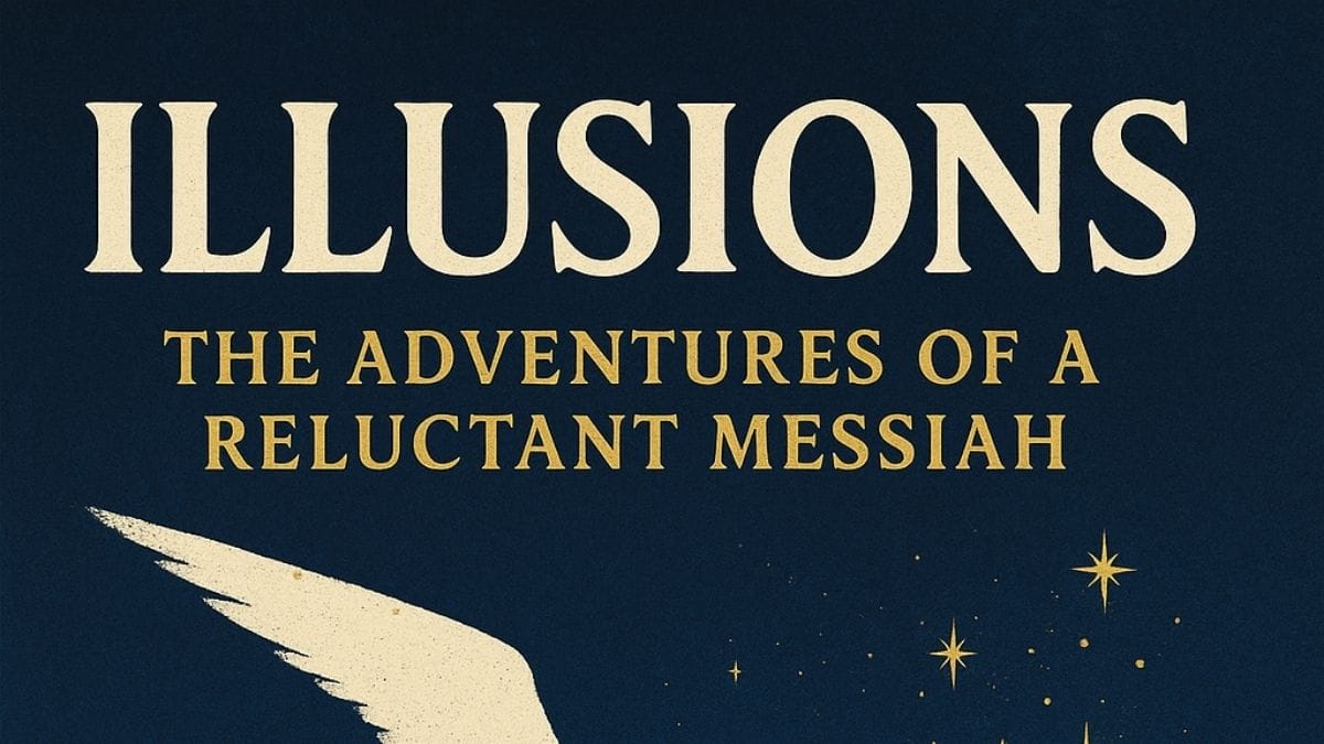 Illusions: The Adventures of a Reluctant Messiah by Richard Bach conceptual book cover