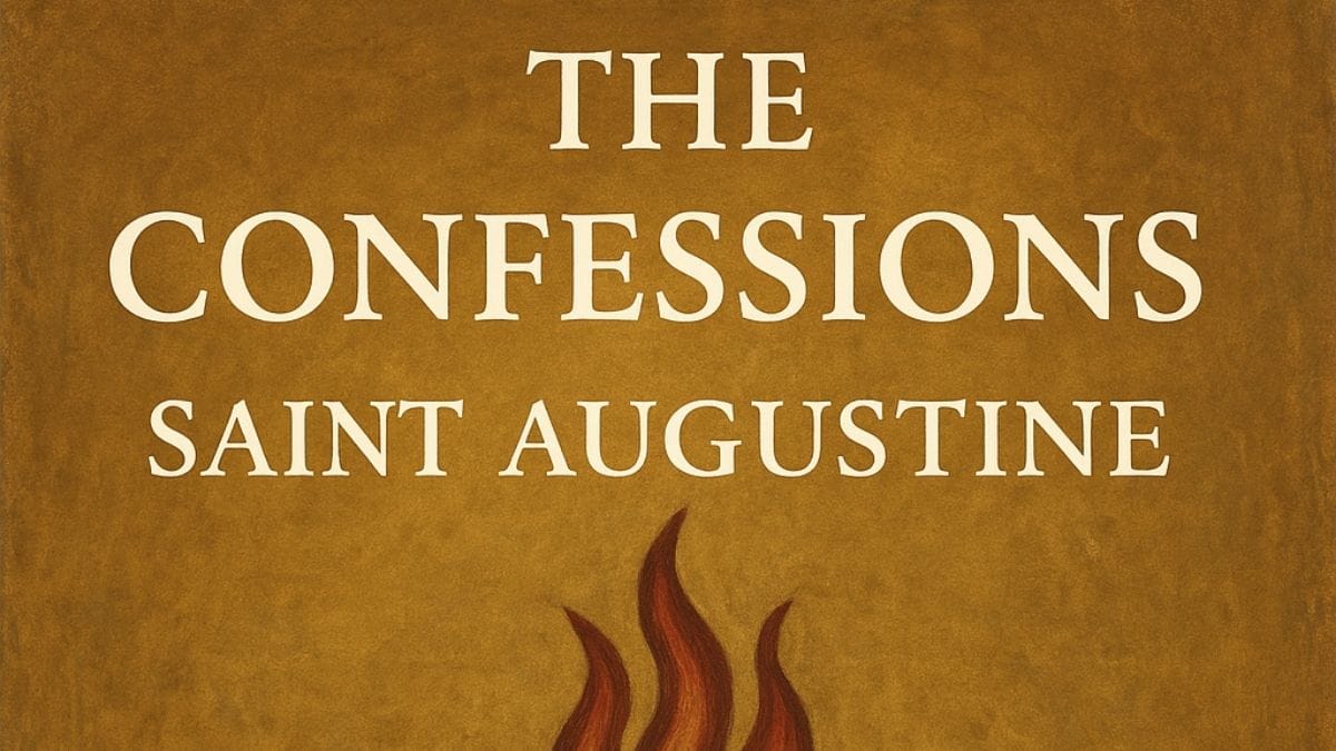 The Confessions by Saint Augustine conceptual book cover