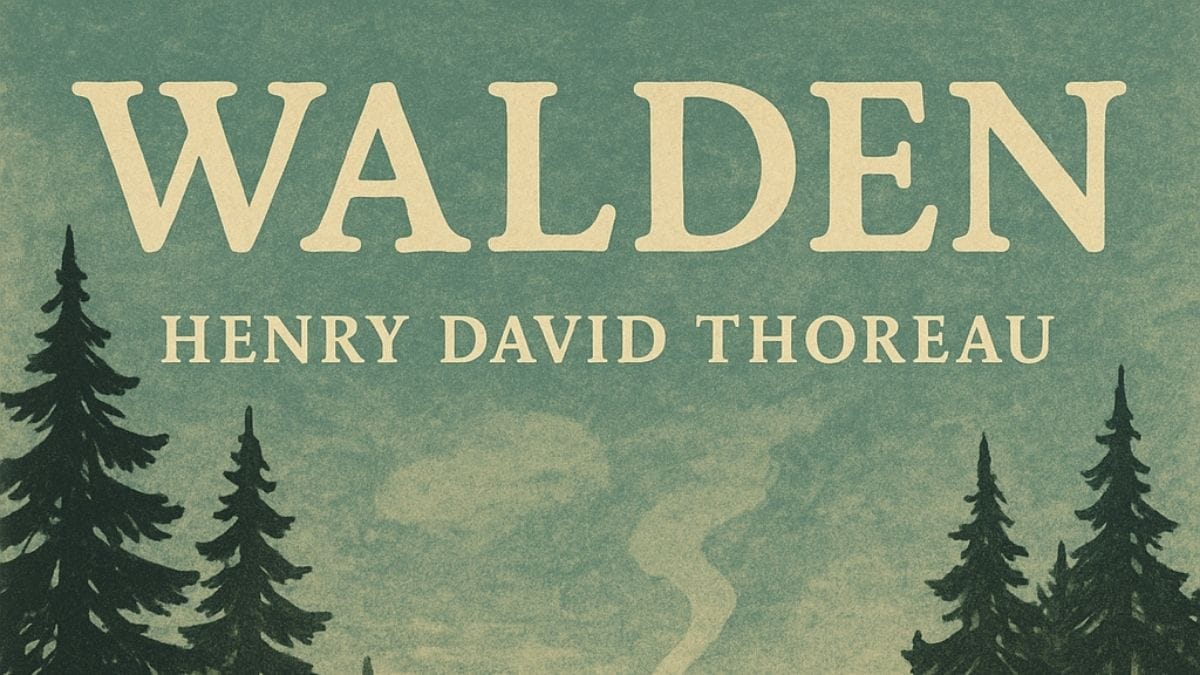 Walden by Henry David Thoreau conceptual book cover