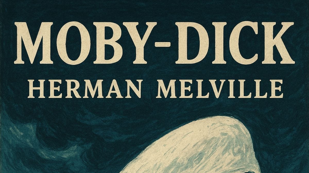 Moby-Dick by Herman Melville conceptual book cover