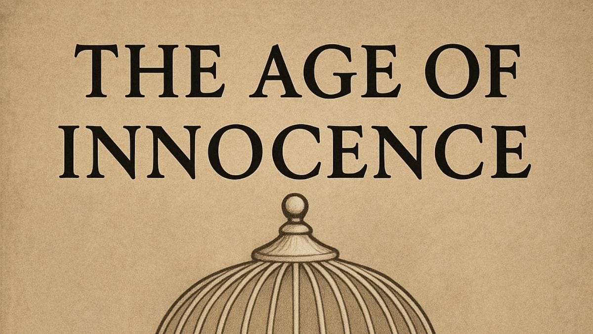 The Age of Innocence by Edith Wharton conceptual book cover