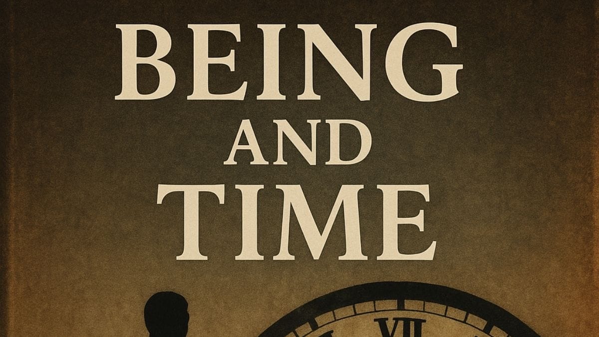 Being and Time by Martin Heidegger conceptual book cover