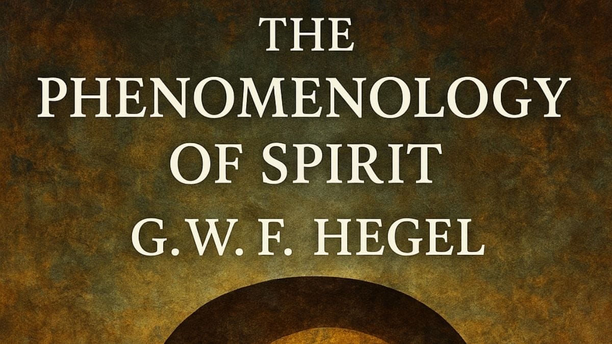 The Phenomenology of Spirit by G.W.F. Hegel conceptual book cover