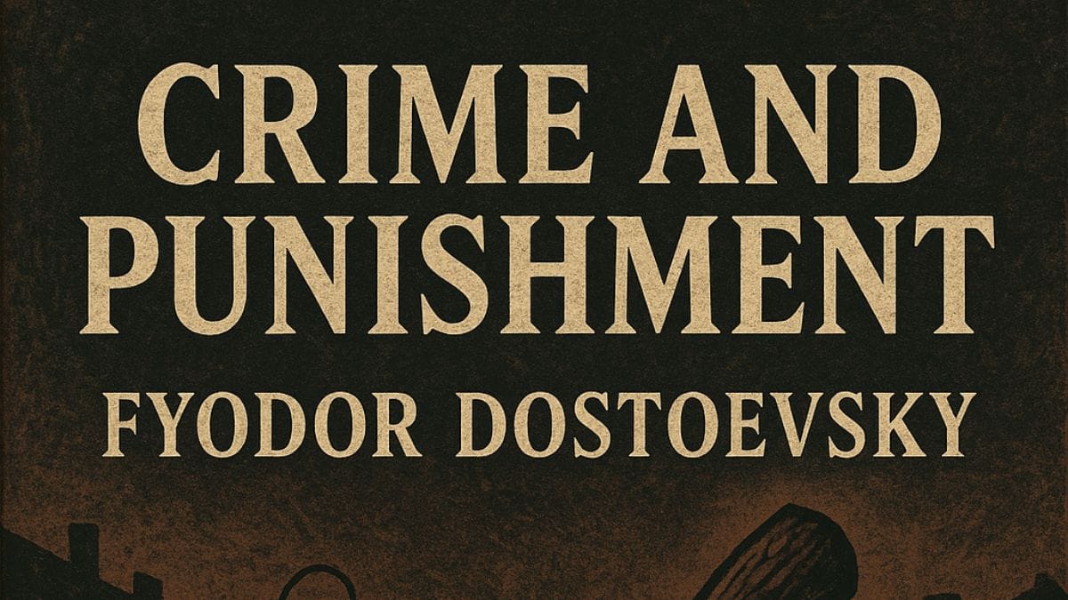 Crime and Punishment by Fyodor Dostoevsky conceptual book cover