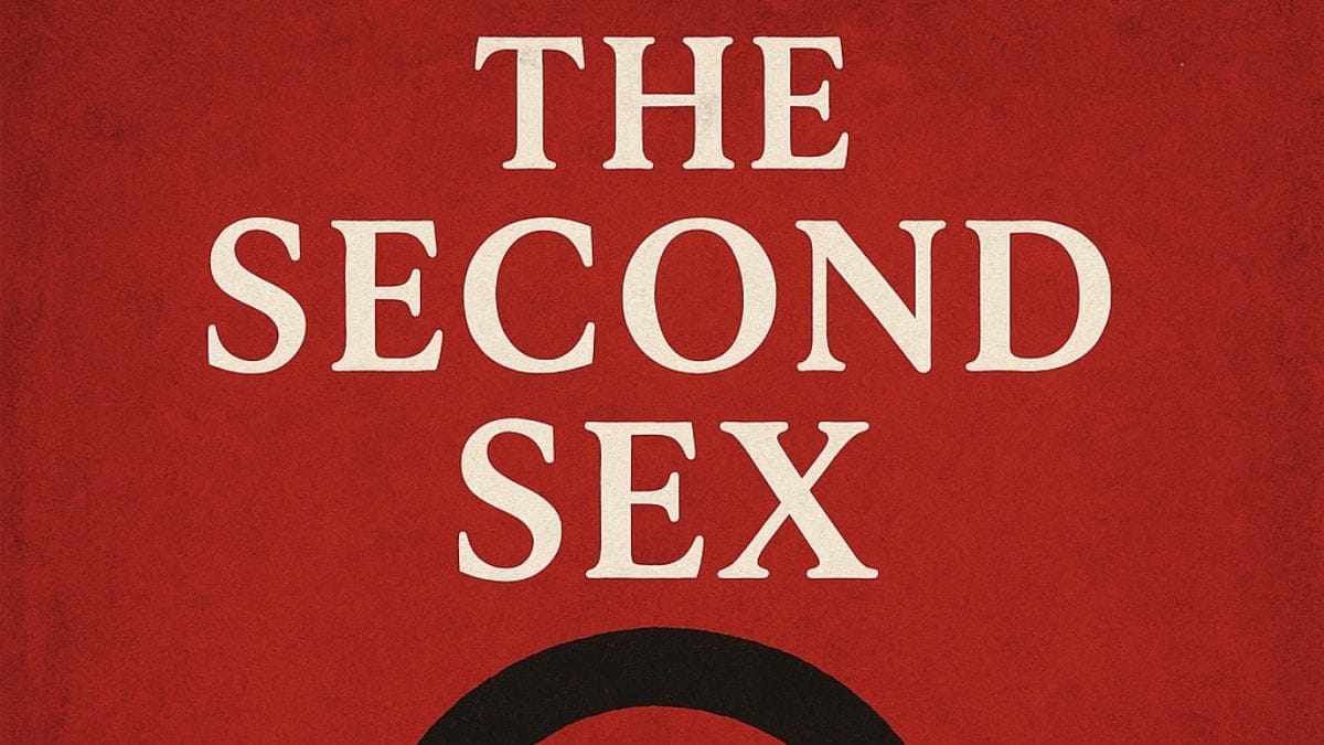 The Second Sex by Simone de Beauvoir conceptual book cover