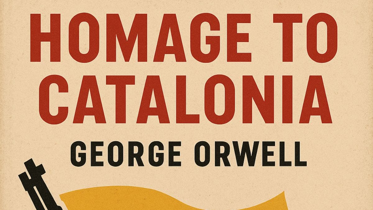Homage to Catalonia by George Orwell conceptual book cover