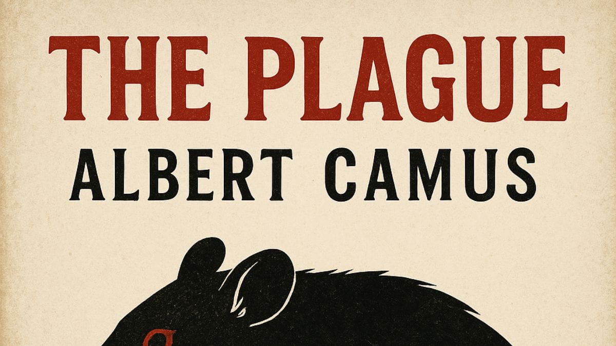 The Plague by Albert Camus conceptual book cover