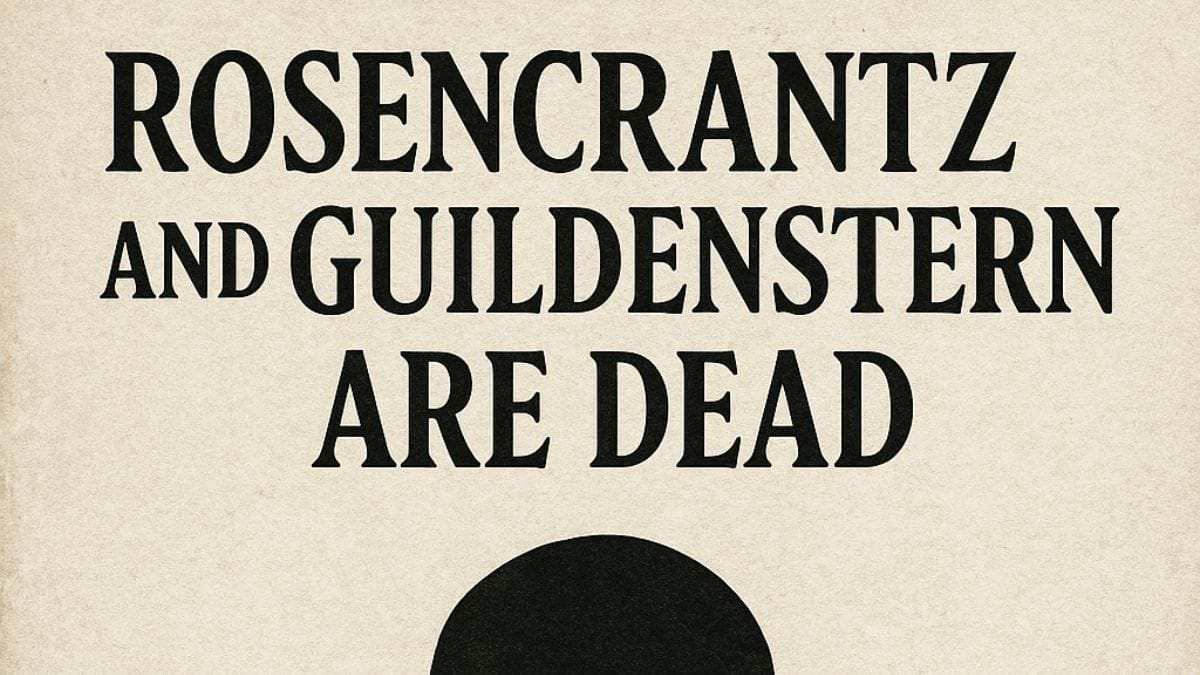 Rosencrantz and Guildenstern Are Dead by Tom Stoppard conceptual book cover