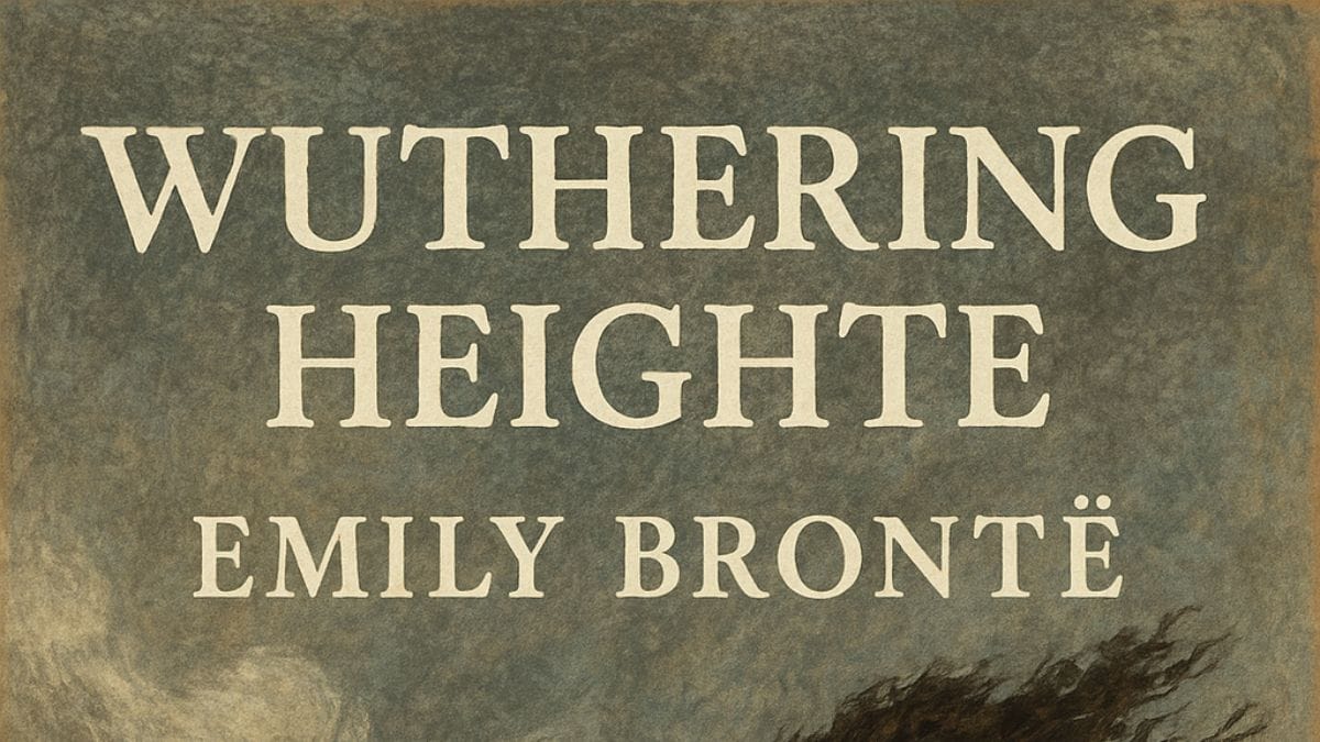 Wuthering Heights by Emily Brontë conceptual book cover