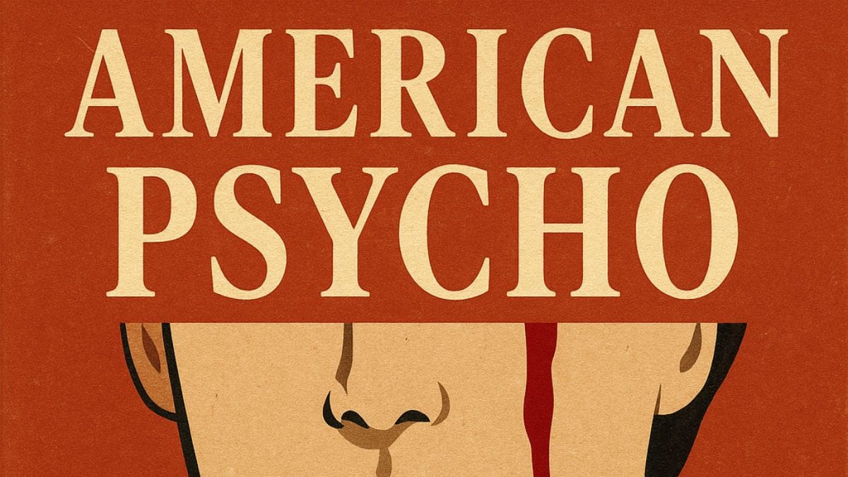 American Psycho by Bret Easton Ellis conceptual book cover