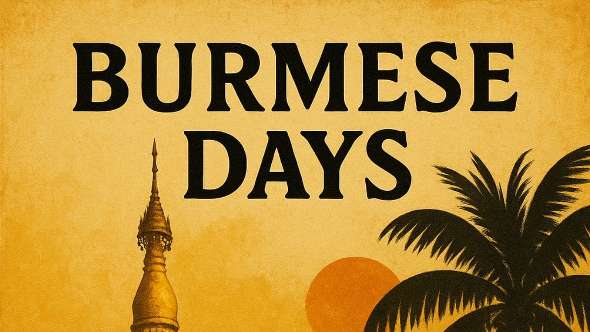 Burmese Days by George Orwell conceptual book cover