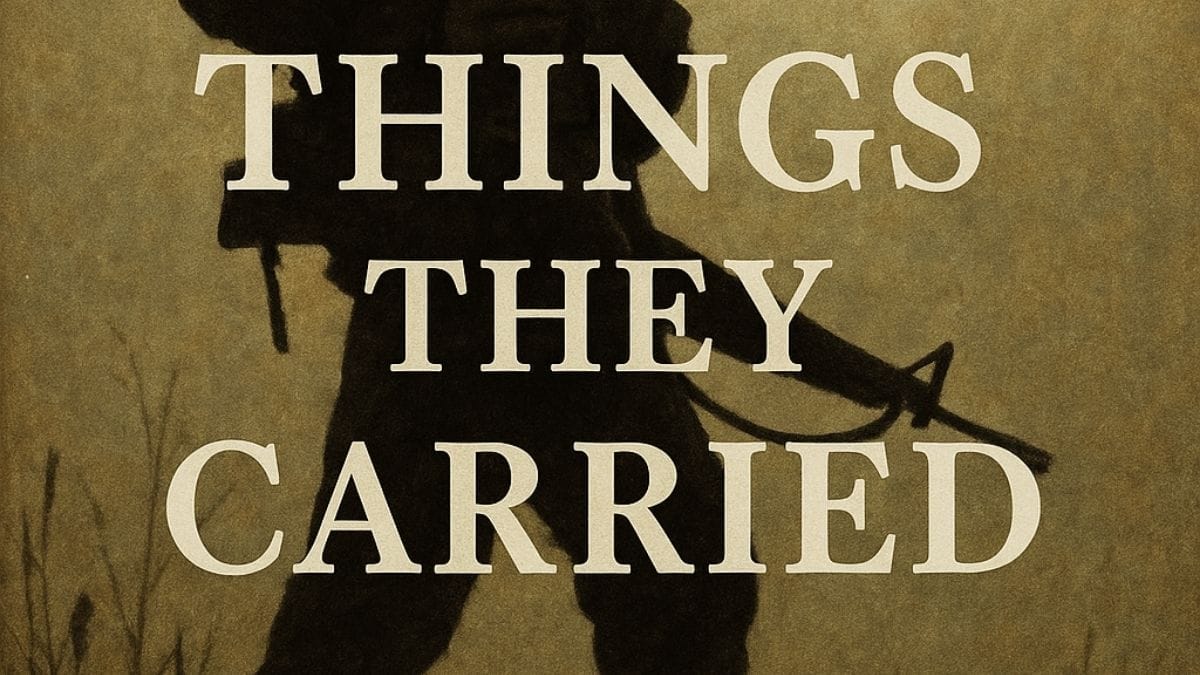 The Things They Carried by Tim O’Brien conceptual book cover