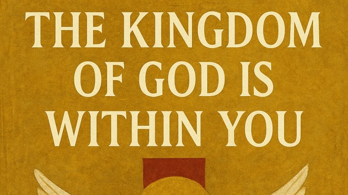 The Kingdom of God Is Within You by Leo Tolstoy conceptual book cover
