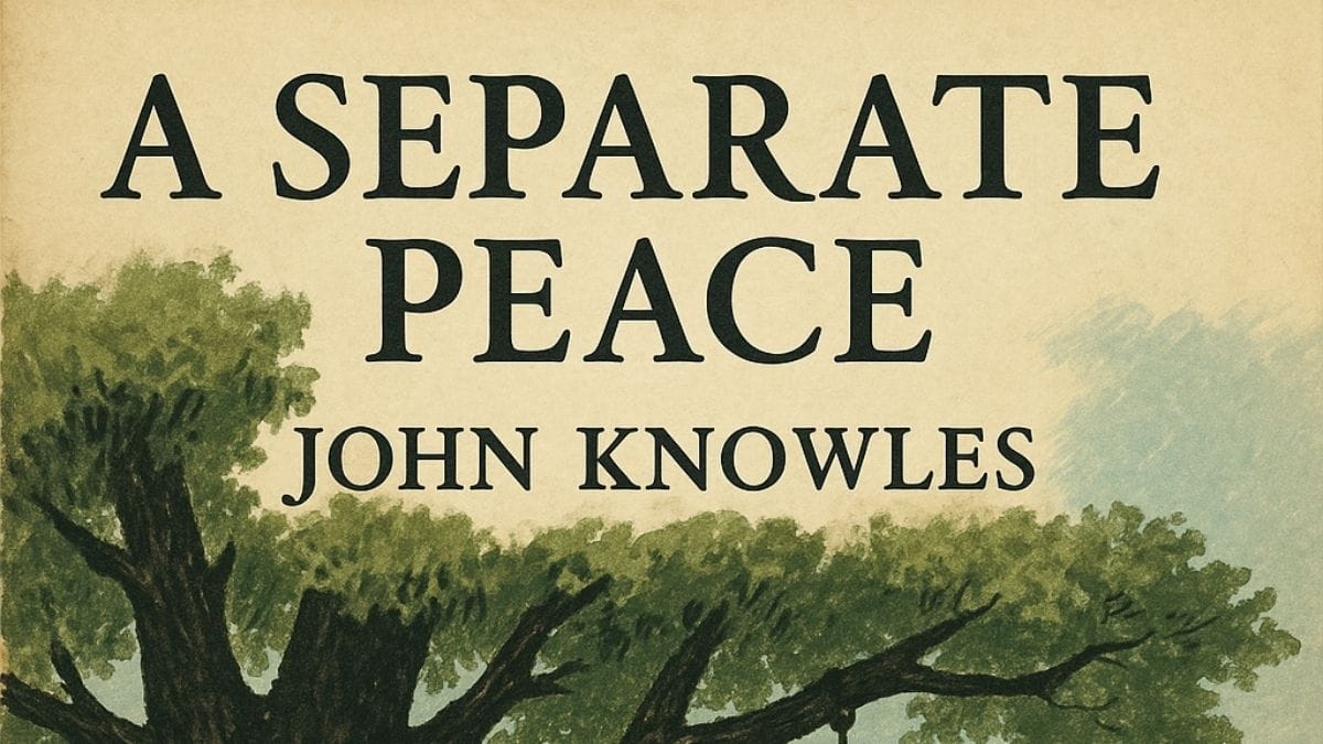 A Separate Peace by John Knowles conceptual book cover