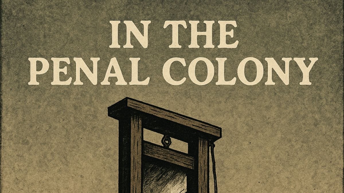 In the Penal Colony by Franz Kafka conceptual book cover