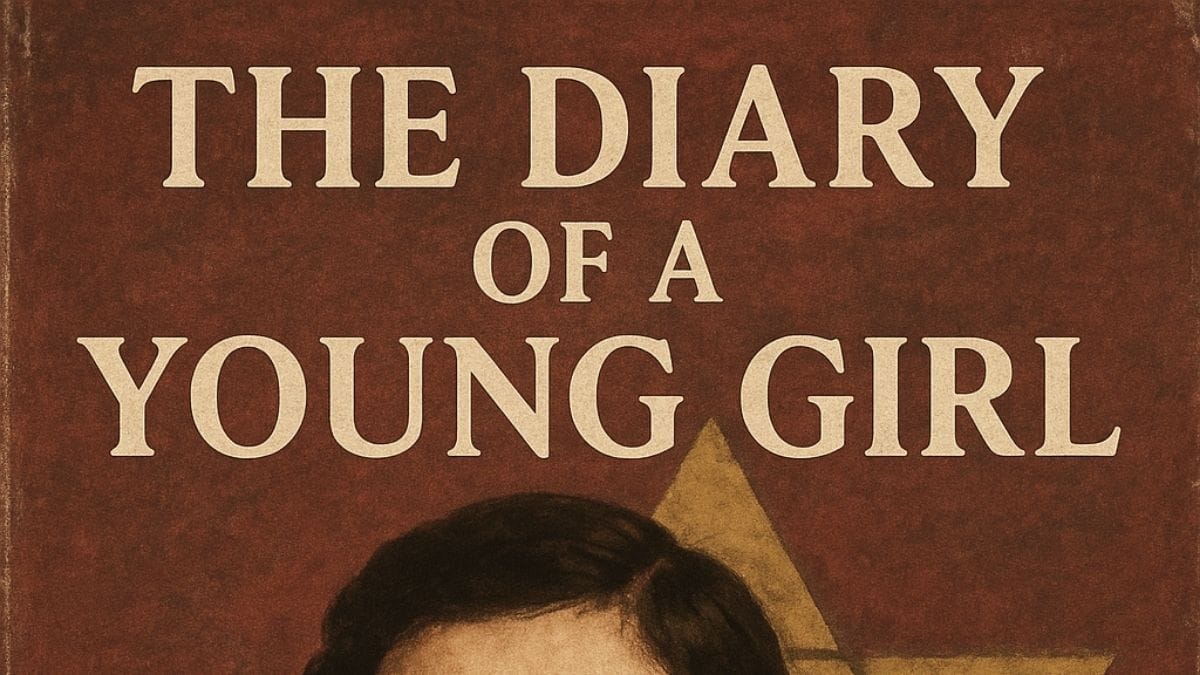 The Diary of a Young Girl by Anne Frank conceptual book cover