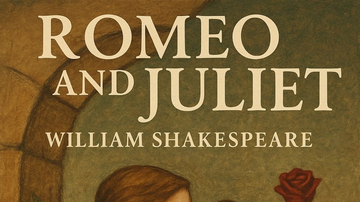 Romeo and Juliet by William Shakespeare conceptual book cover