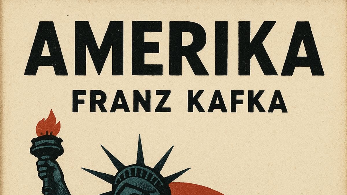 Amerika (The Man Who Disappeared) by Franz Kafka conceptual book cover