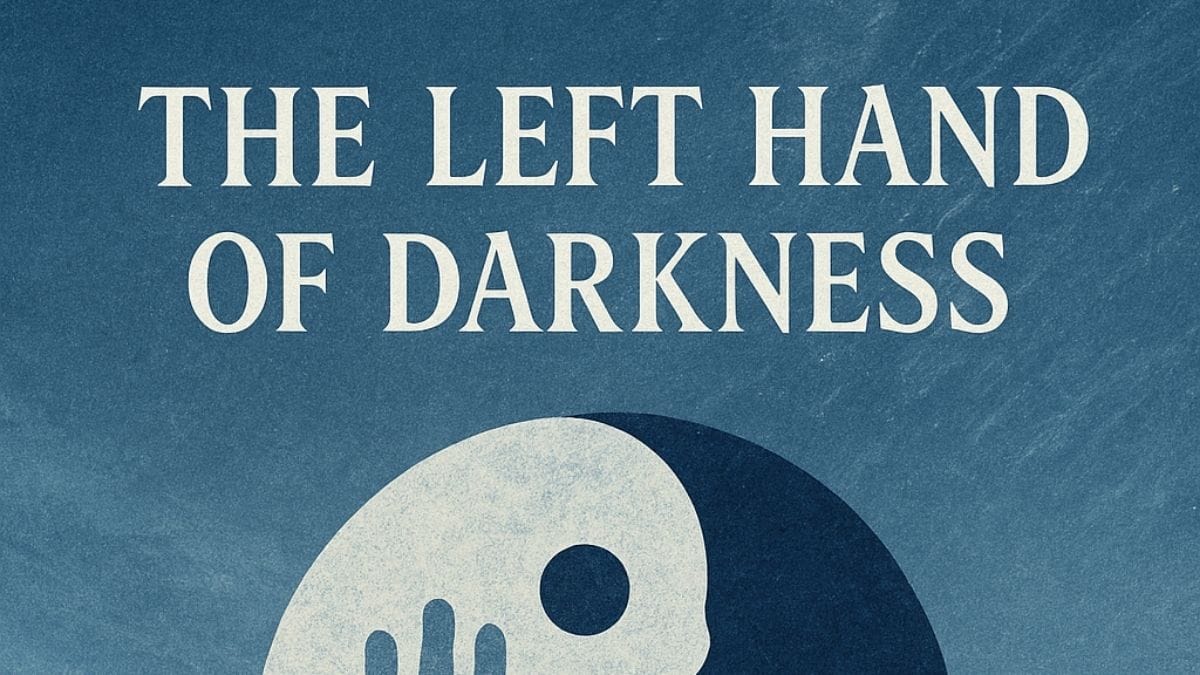 The Left Hand of Darkness by Ursula K. Le Guin conceptual book cover