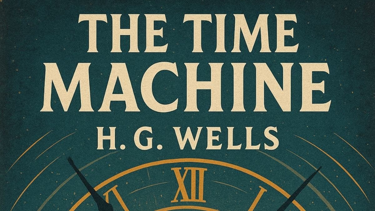 The Time Machine by H.G. Wells conceptual book cover