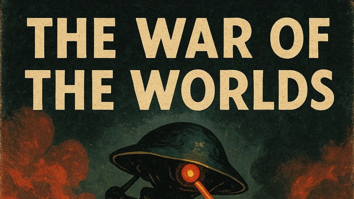 The War of the Worlds by H.G. Wells conceptual book cover