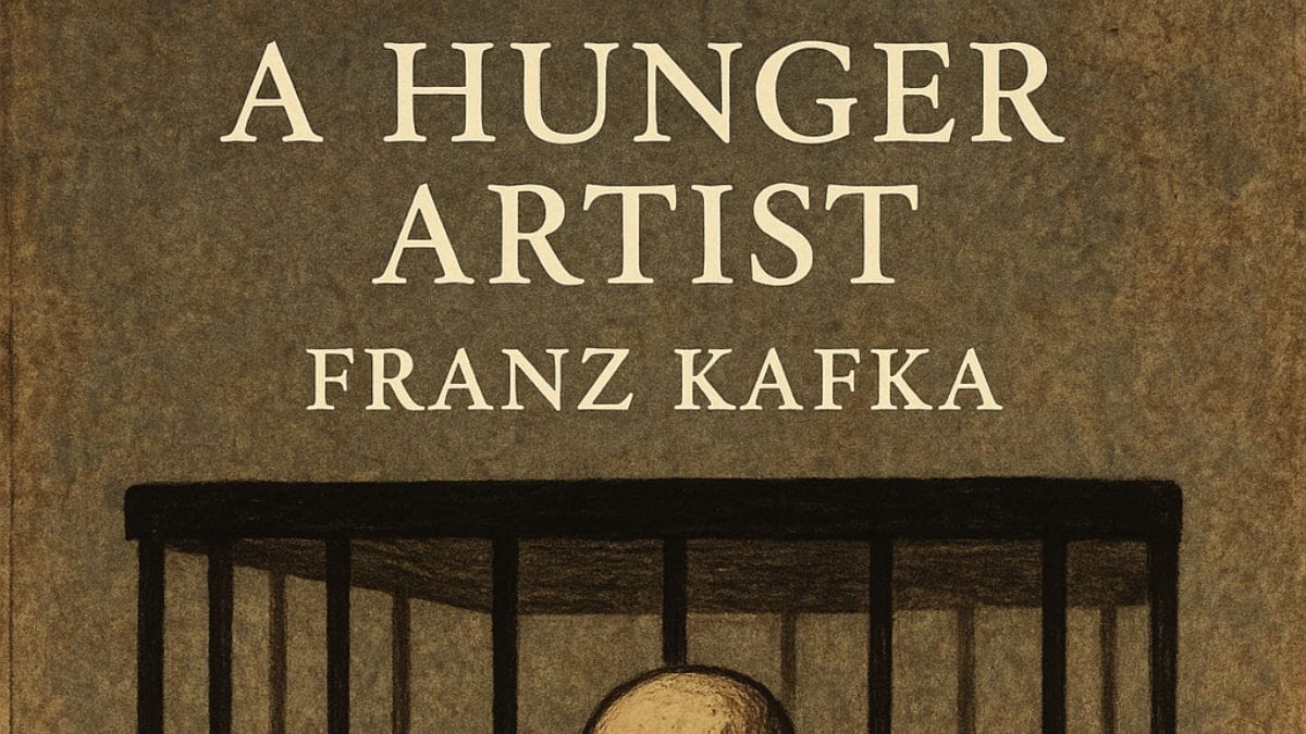 A Hunger Artist by Franz Kafka conceptual book cover