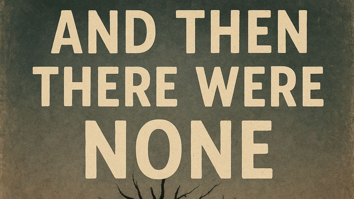 And Then There Were None by Agatha Christie conceptual book cover