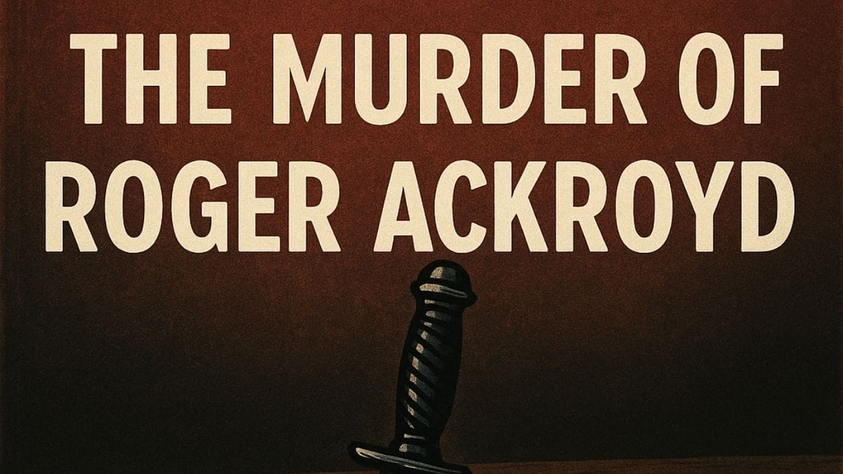 The Murder of Roger Ackroyd by Agatha Christie conceptual book cover
