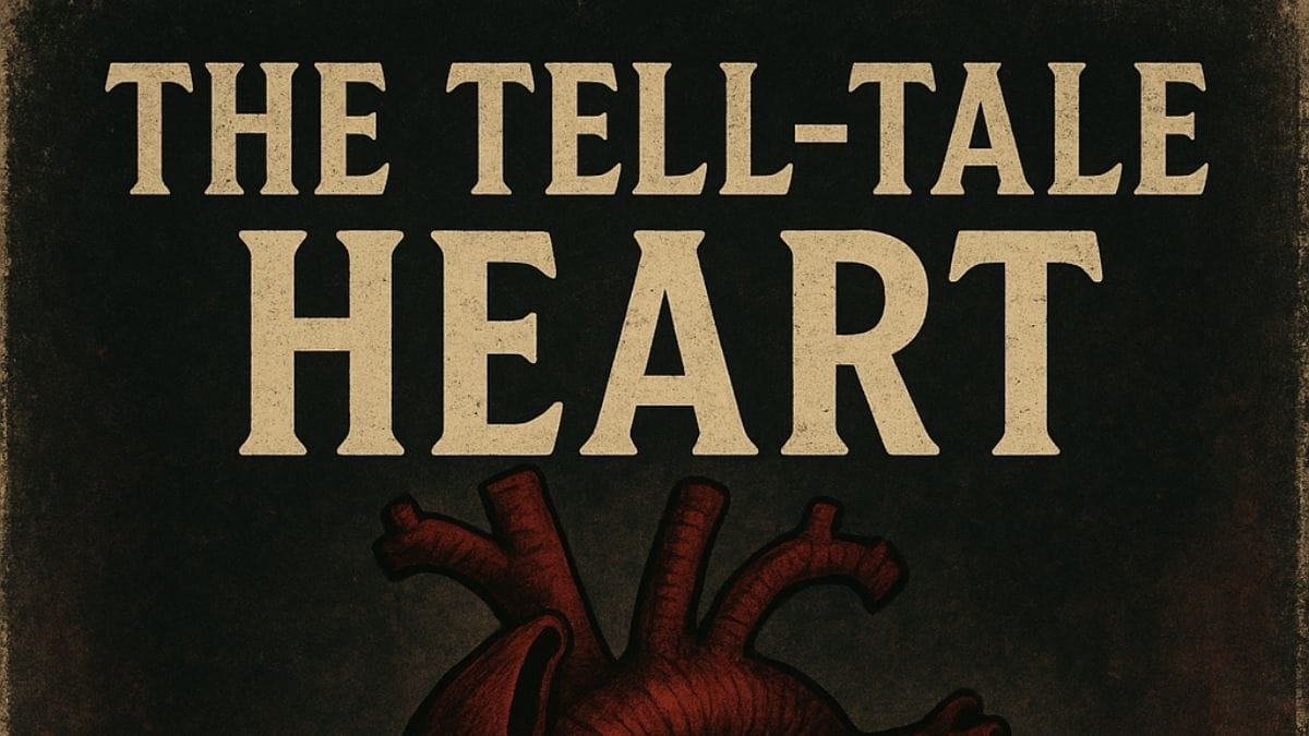 The Tell-Tale Heart by Edgar Allan Poe conceptual book cover