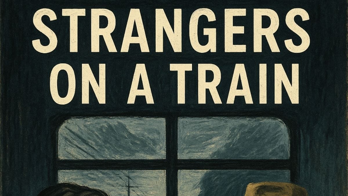 Strangers on a Train by Patricia Highsmith conceptual book cover