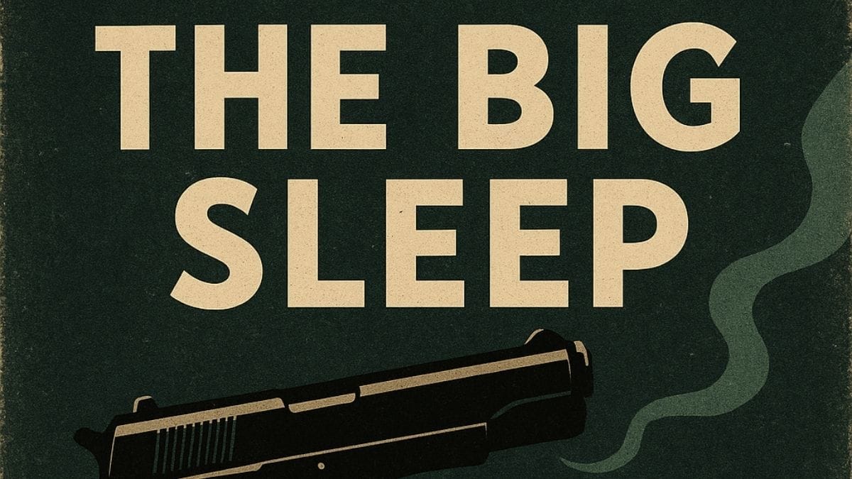 The Big Sleep by Raymond Chandler conceptual book cover