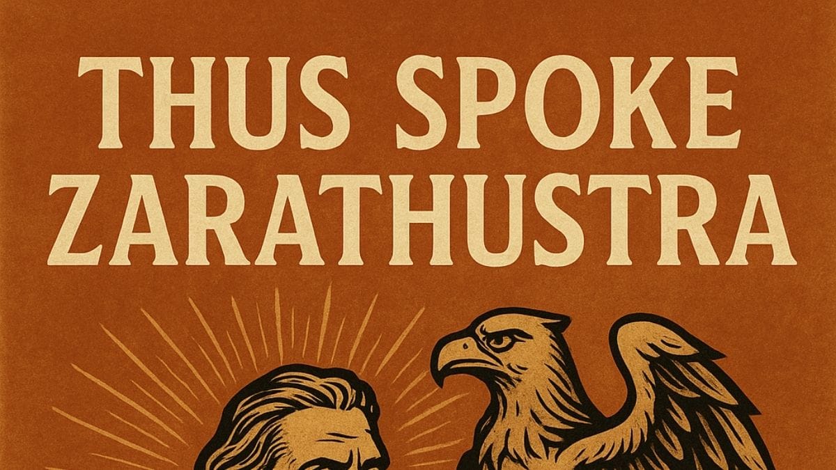 Thus Spoke Zarathustra by Friedrich Nietzsche conceptual book cover