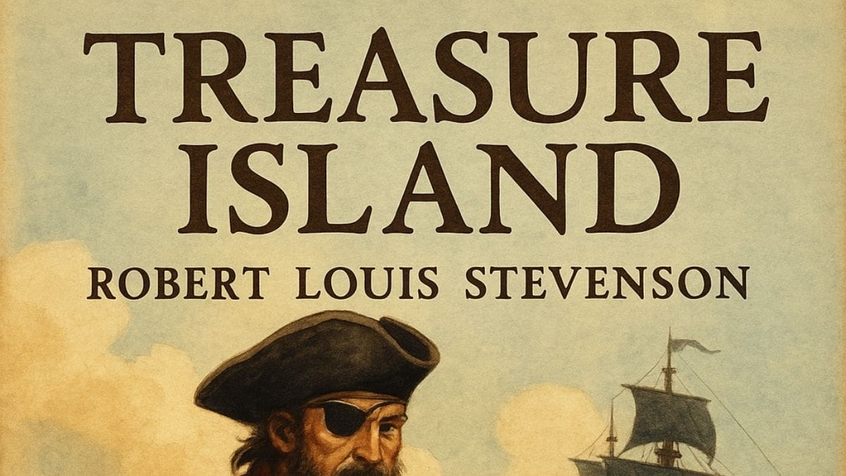 Treasure Island by Robert Louis Stevenson conceptual book cover