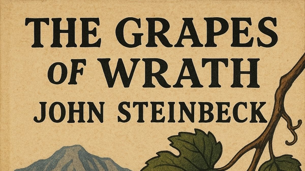 The Grapes of Wrath by John Steinbeck conceptual book cover