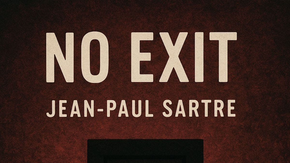 No Exit by Jean-Paul Sartre conceptual book cover