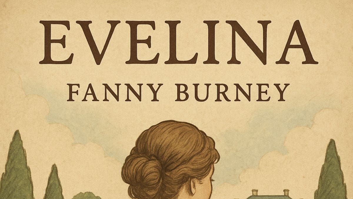 Evelina by Fanny Burney conceptual book cover
