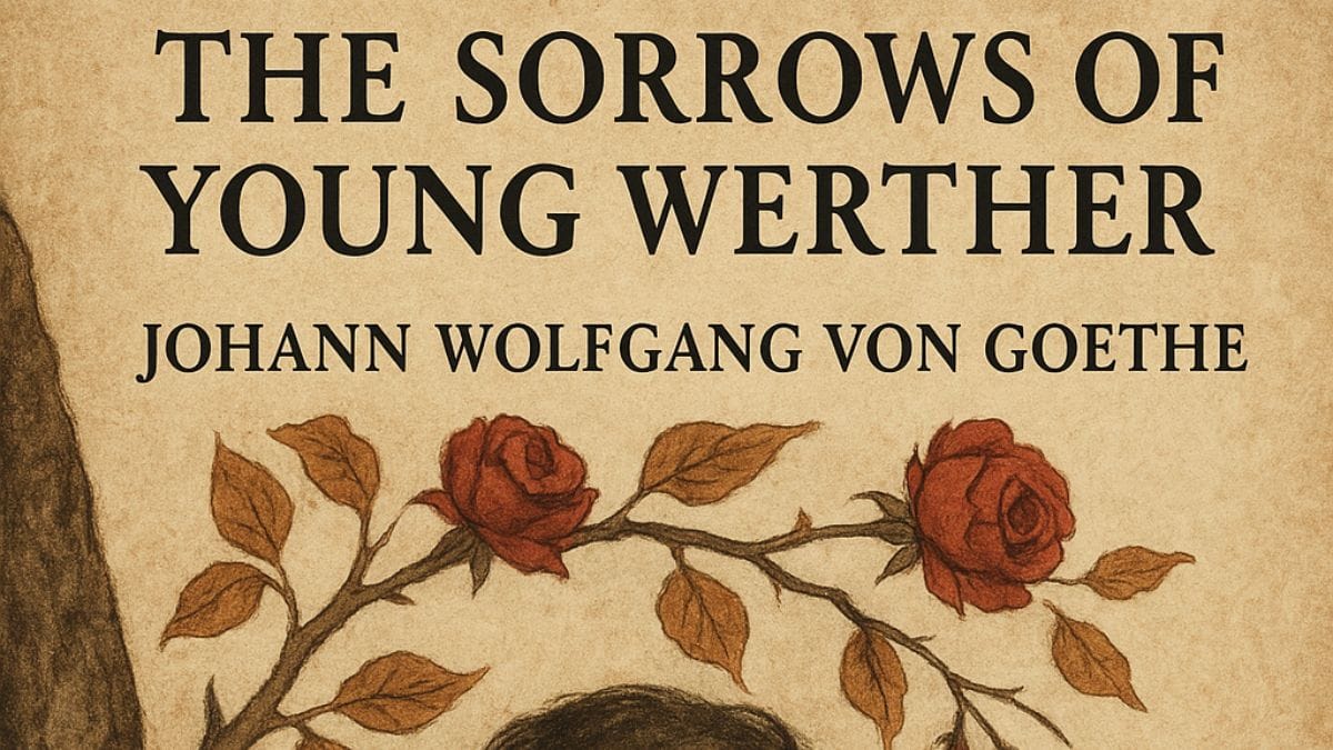 The Sorrows of Young Werther by Johann Wolfgang von Goethe conceptual book cover