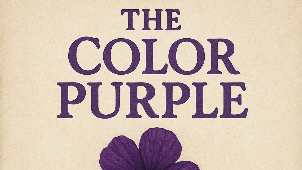 The Color Purple by Alice Walker conceptual book cover