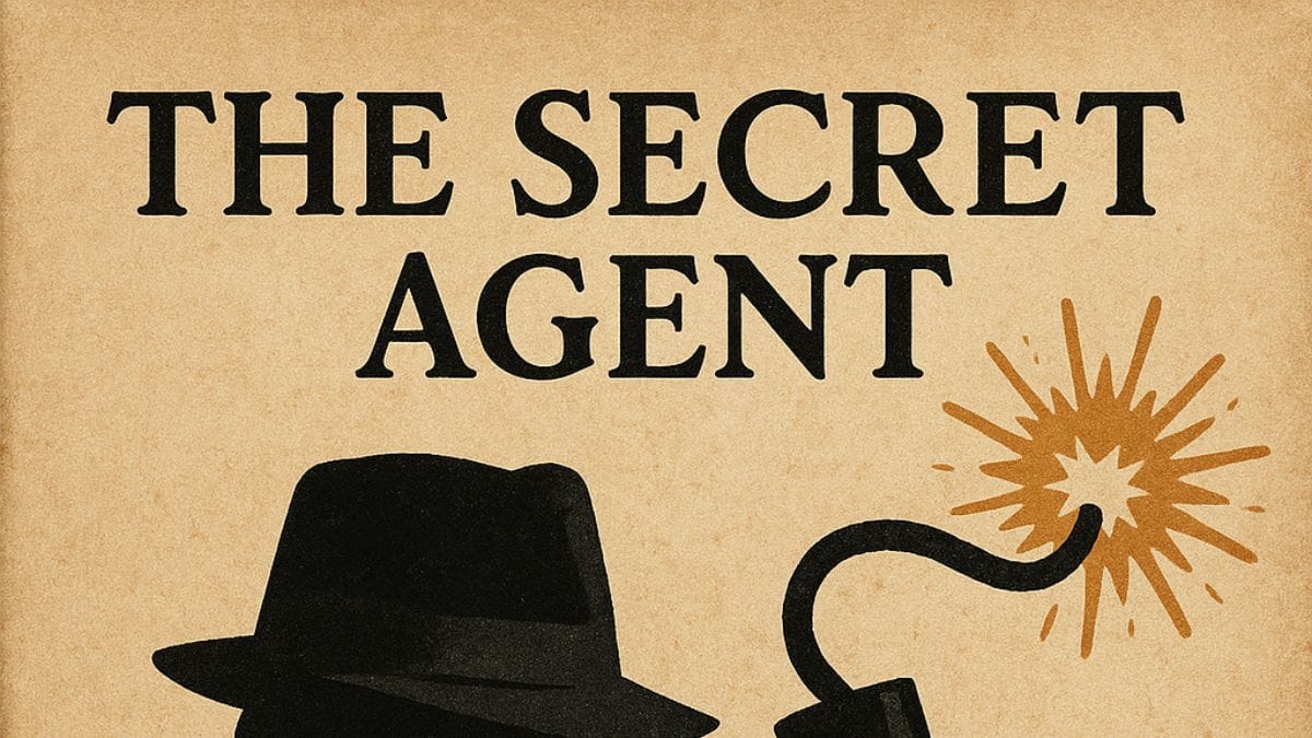 The Secret Agent by Joseph Conrad conceptual book cover