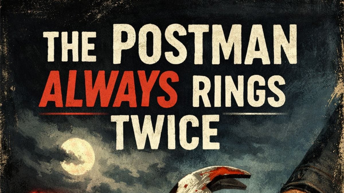 The Postman Always Rings Twice by James M. Cain conceptual book cover
