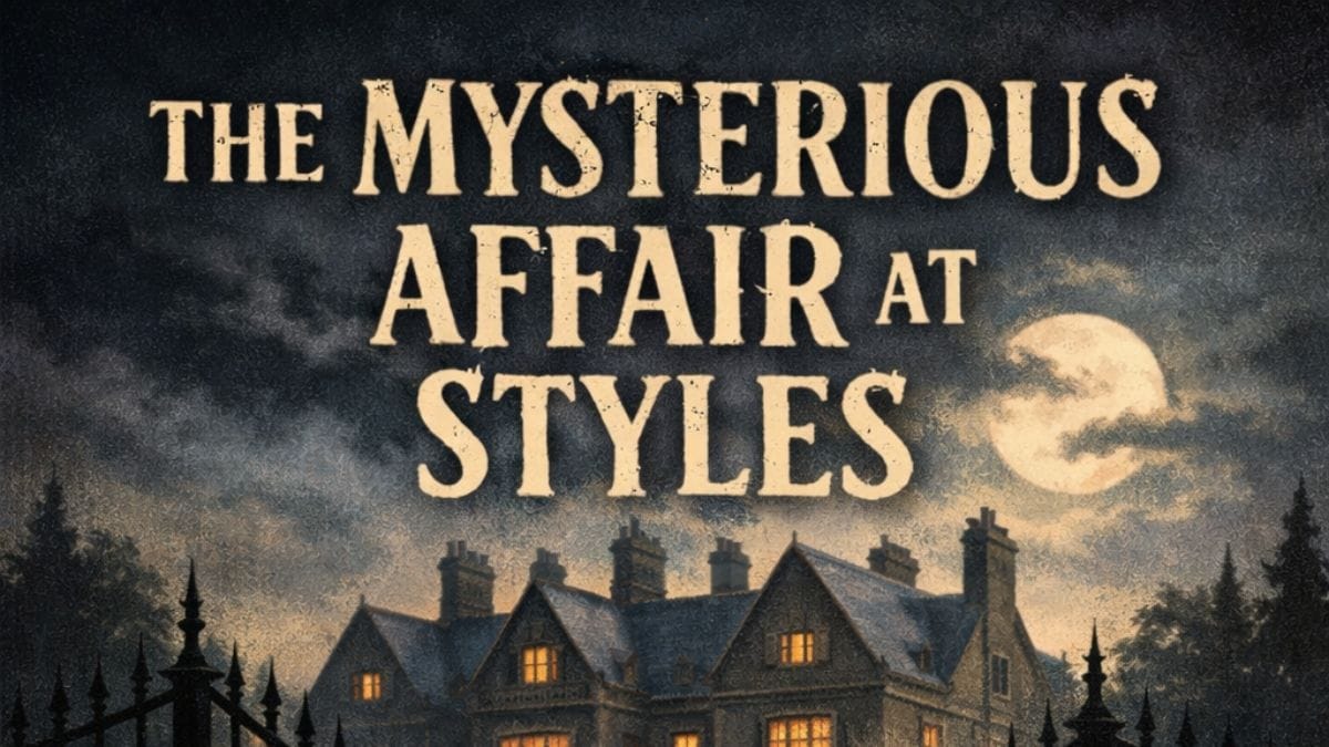 The Mysterious Affair at Styles by Agatha Christie conceptual book cover
